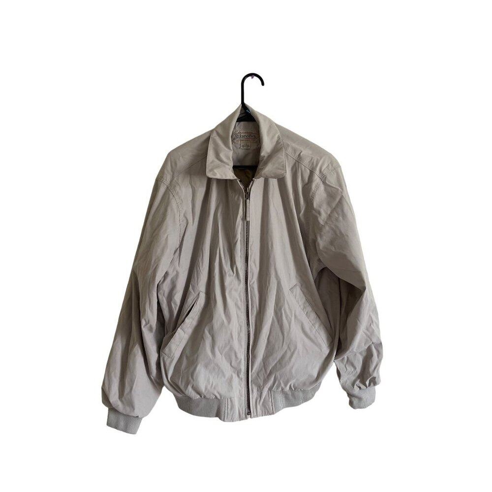 Vintage St. John's Bay Men's Size Large Bomber Aviator Zip Up Jacket‎ 80s 90s